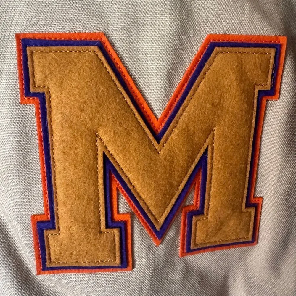 Vintage Stalls & Dean Marines Oversized Varsity Starter Jacket With Patches